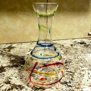 ABIGAIL Color Swirl Clear Decanter Vase
